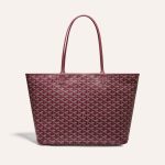 Goyard Artois Tote MM Bordeaux Goyardine Canvas & Chevroches Calfskin Palladium Hardware